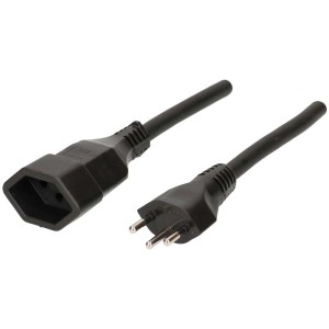 Rallonge GDV noire T12/T13 IP44, longueur 3 m, pour usage extérieur.
