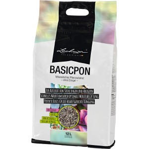 Lechuza Basicpon substrat de plantation, 12 litres, minéral et sans engrais pour plantes sensibles.