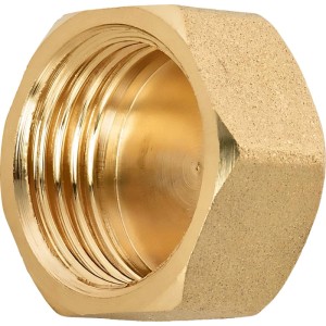 Tappo filettato in ottone 18,6 mm (Rp 1/2) per sigillare tubi.