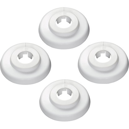 Scharnierrosetten Weiss 1/4" 4 Stk.