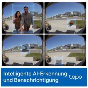 Tapo D235 Video-Türklingel mit KI-Erkennung von Personen, Haustieren, Fahrzeugen und Paketen.