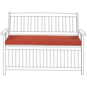 Coussin rouge Beliani Sovana pour banc de jardin, 50x108x45 cm, pour un confort optimal.