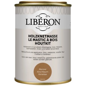 Dose Holzknetmasse Kirschbaum zur Reparatur von Holzoberflächen.