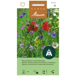 Graines Mauser : mélange de fleurs sauvages et d'herbes aromatiques.