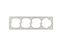 Feller Befestigungsplatte EdizioDue mit 3-Punkt-Befestigung Gr. 1 x 4