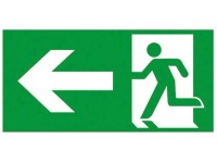 Alpertec Notausgangsschild mit Abbildung links