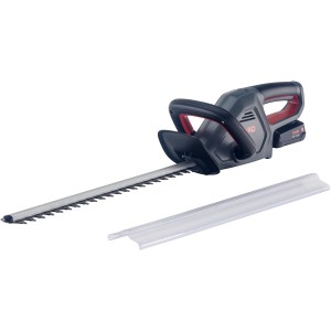 Taille-haie sans fil Al-Ko HT 1845 avec batterie et protège-lame. Idéal pour une taille de haie précise.