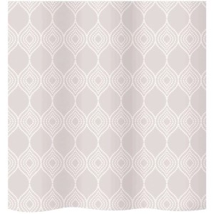 Tenda doccia Diaqua Casablanca, tessuto, bianco-beige, 180x180 cm, con motivo a rombi.