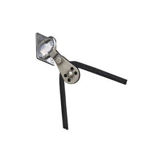 Set carrucola Windhager per tenda da sole Adria, acciaio inox, con corda nera.