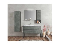 Hochschrank York 1-türig Zement (HxBxT) 140 x 40 x 27 cm