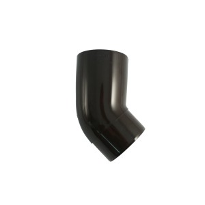 Curva marrone per pluviale Marley a 45 gradi DN 105 in plastica per grondaie.