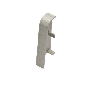 2er-Set Zwischenstücke Buche Grau für 60x20 mm Sockelleisten, Zubehör für Laminat & Parkett.