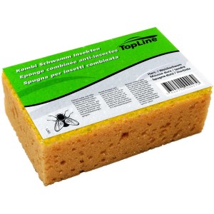 Éponge anti-insectes TopLine, 14x10x5cm, pour l'entretien auto et l'élimination des insectes.