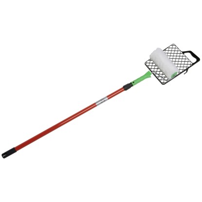 LUX-TOOLS Vestan-Roller 18 cm mit Teleskopstab und Abstreifgitter