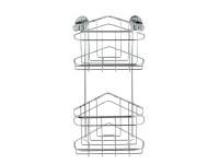 Wenko Eckregal Turbo-Loc® 2 Etagen Edelstahl (HxBxT) 47,5 x 22,5 x 15,5 cm Wenko Eckregal Turbo-Loc® 2 Etagen Edelstahl (HxBxT) 47,5 x 22,5 x 15,5 cm
