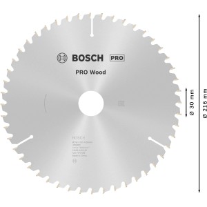 Lama per sega circolare Bosch Optiline Wood, 216 mm, 48 denti per tagli precisi nel legno.