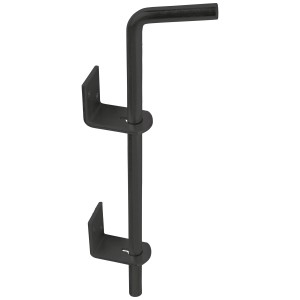 Loquet de sol en acier noir (400x16mm) pour fixation de portail, catégorie Charnières et ferrures.