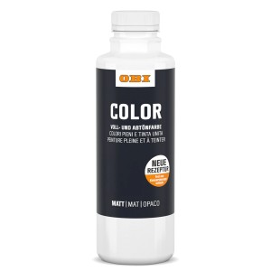 OBI Color Voll- und Abtönfarbe, 500 ml, Weiß, für Innen- und Außenbereich.