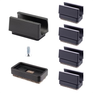 Kit de patins Wagner QuickClick String EH7702, 4 pièces, marron, pour tubes Ø 14 mm. Patins pour meubles pour une protection optimale des surfaces.