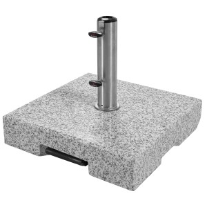Doppler Base per ombrellone in granito Trolley 70 kg con tubo in acciaio inox e ruote per un facile trasporto.