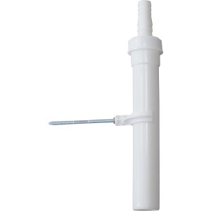 Tube réglable blanc en plastique (Ø 40 mm x 305 mm) pour rallonge de siphon.