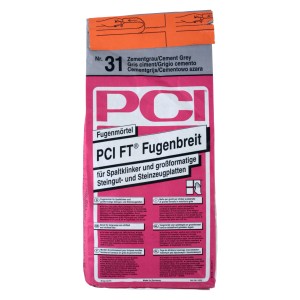 Sack PCI FT Fugenbreit Fugenmörtel Zement-Grau 25kg für breite Fugen.