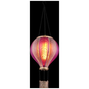 Pinke Globo LED Solarleuchte Ballon, Ø 14 cm, Höhe 46,5 cm, für stimmungsvolle Solar-Deko im Garten.