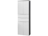 Fackelmann Hochschrank Kara Anthrazit-Weiss Breite 61 cm