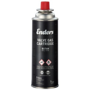Cartuccia gas valvolata Enders, 227g butano per fornelli da campeggio.