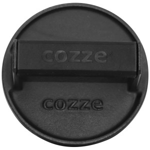 Cozze Burgerpresse aus Gusseisen, schwarz, Ø 160 mm. Grillutensil für gleichmäßige Burger.