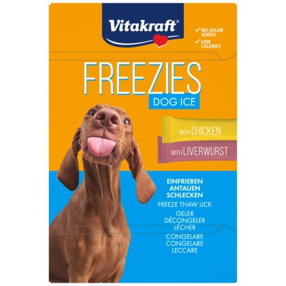 Vitakraft Snack per cani Freezies Dog Ice pollo e patè di fegato 5 x 20 g