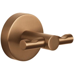 Tesa Moon gancio per accappatoio, autoadesivo, metallo effetto bronzo.