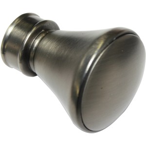 Terminale Gardinia Europa Lago, argento antico, per aste da 19 mm.