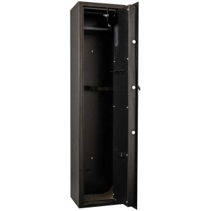 Armoire à fusils Paladin ARS 1.0 ouverte avec lecteur d'empreintes digitales, coffre-fort pour armes longues.