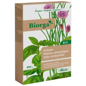 Hauert Biorga fertilizzante per erbe aromatiche 800g per crescita sana delle piante.