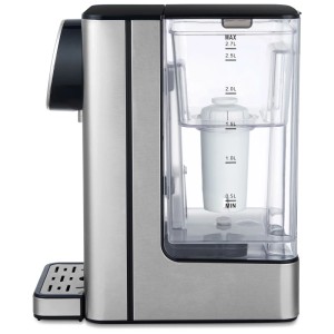 Dispenser acqua calda Trisa Silver Stream in acciaio inox con serbatoio da 2,7 l.