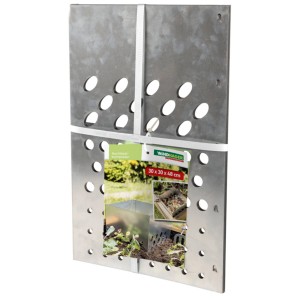 Compostiera per aiuola rialzata Windhager, 48x30x30cm, metallo con fori d'aria. Accessorio per aiuole rialzate.