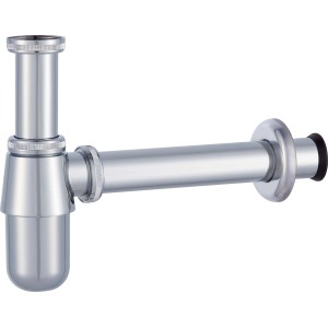 Siphon de lavabo chromé 32 mm, pour la prévention des odeurs dans la salle de bain.