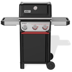 Weber Barbecue à gaz E-325 GBS Spirit, chariot de grill noir avec 3 brûleurs.
