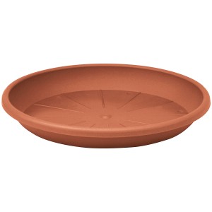 Soucoupe Geli Cylindro en terre cuite, Ø 41 cm, en plastique pour intérieur et extérieur.