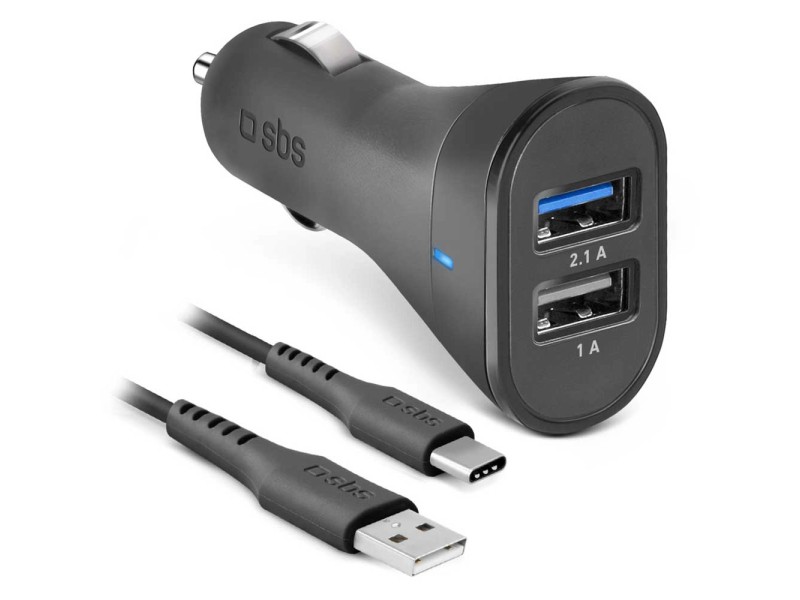 SBS Set di ricarica per auto USB-C 2'100 mAh