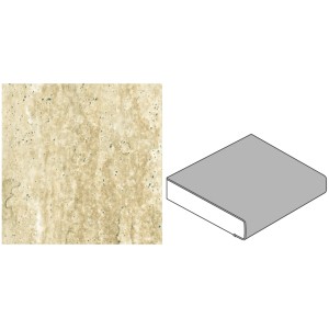 Piano di lavoro Travertino Beige, larghezza 60 cm, al metro. Piano cucina con decoro pietra.