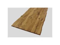 Rettenmeier Tischplatte Wildeiche mit Baumkante 80 x 120 cm / Stärke 28 cm