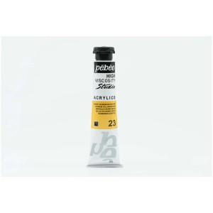 Pébéo Studio Acrylfarbe Gelb, 20ml Tube für Künstlerbedarf.