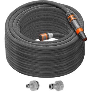 Set tubo da giardino Gardena Liano™ Life 30m con spruzzatore e connettori, grigio.