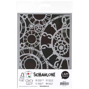Stencil A5 con motivo quadrante in stile vintage per stencil.