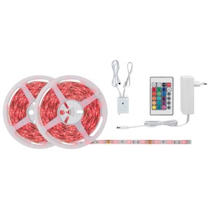 Paulmann LED Strip RGB 10m con telecomando e alimentatore.