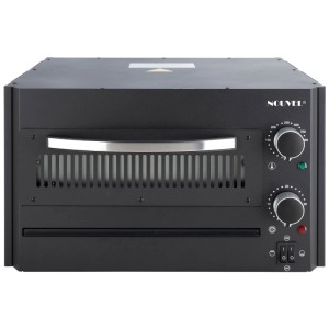 Forno per pizza elettrico Nouvel Vesuvio, forno nero con comandi e maniglia.