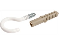 LUX Schraubhaken gebogen verzinkt Ø 3 mm x 40 mm Weiss 4 Stk. LUX Schraubhaken gebogen verzinkt Ø 3 mm x 40 mm Weiss 4 Stk.