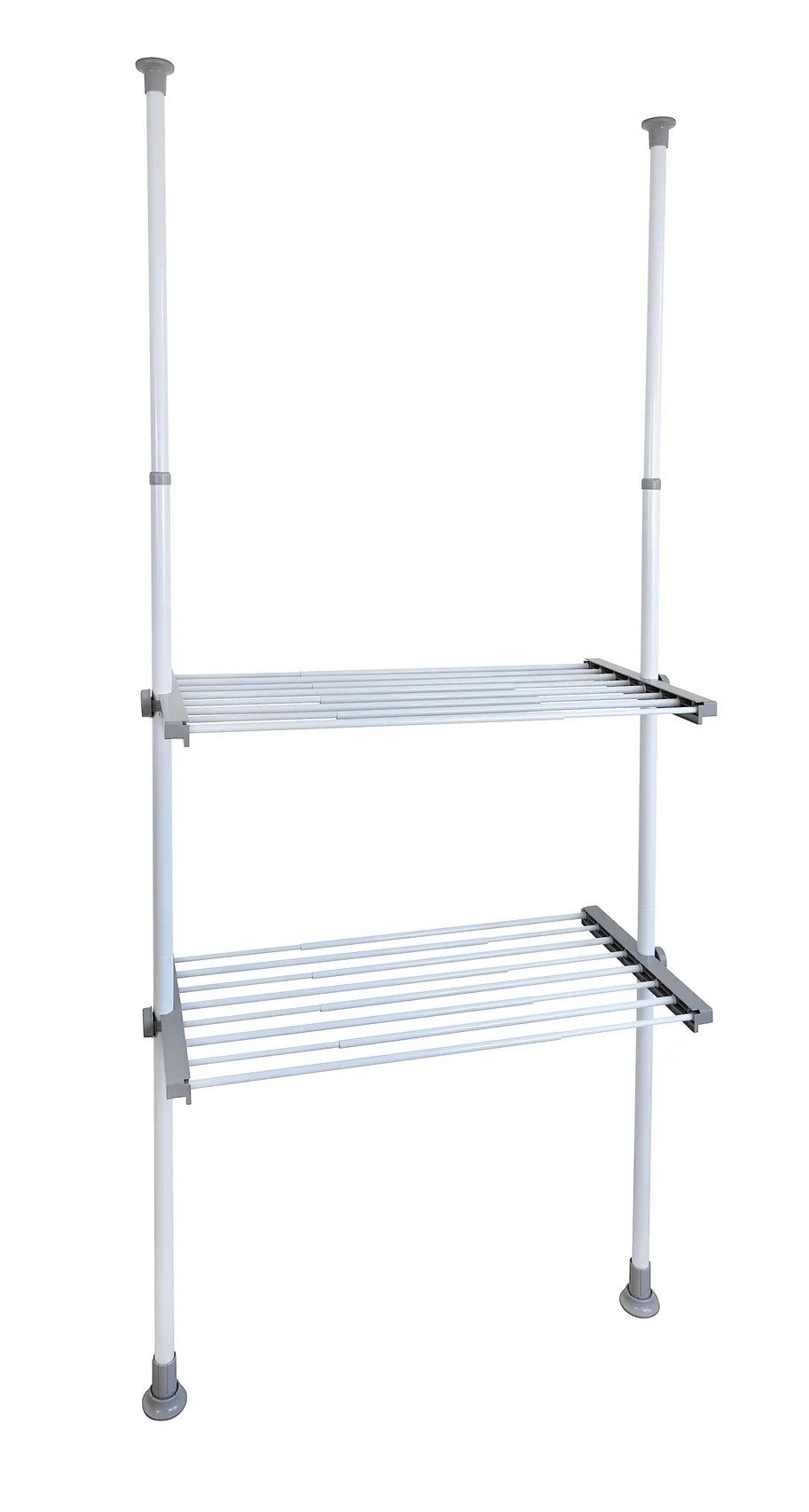 Herkules Basic Telescopisch Kledingrek Verstelbaar Opbergsysteem Met 2 Kledingstangen Die Je Kunt Aanpassen Aan De Afmetingen Van Je Inloopkast 75 120 X 165 300 X 11 Cm 21 1717619